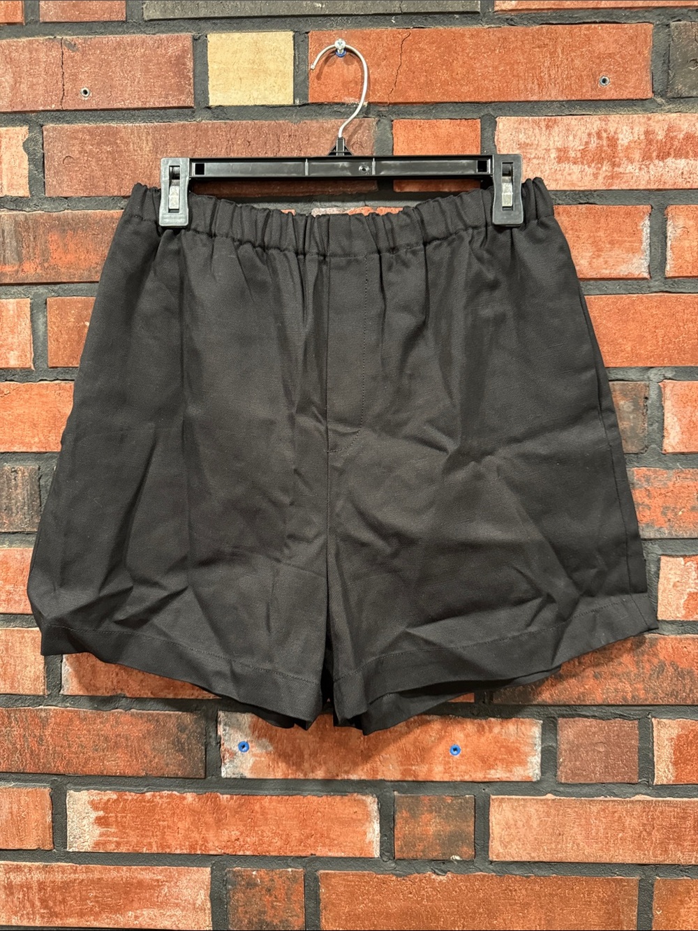LouLou Studio  Black Elastic Waist Shorts